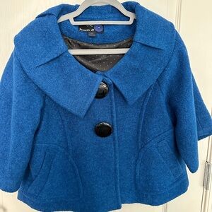 Vintage Forever 21 unique retro blue jacket, size M, excellent condition
